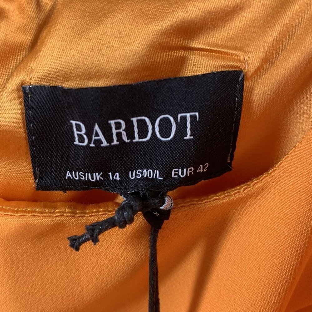 NWT Bardot CHIARA Dress in Mandarin Orange Size 10 Minimalist - Picture 7 of 8